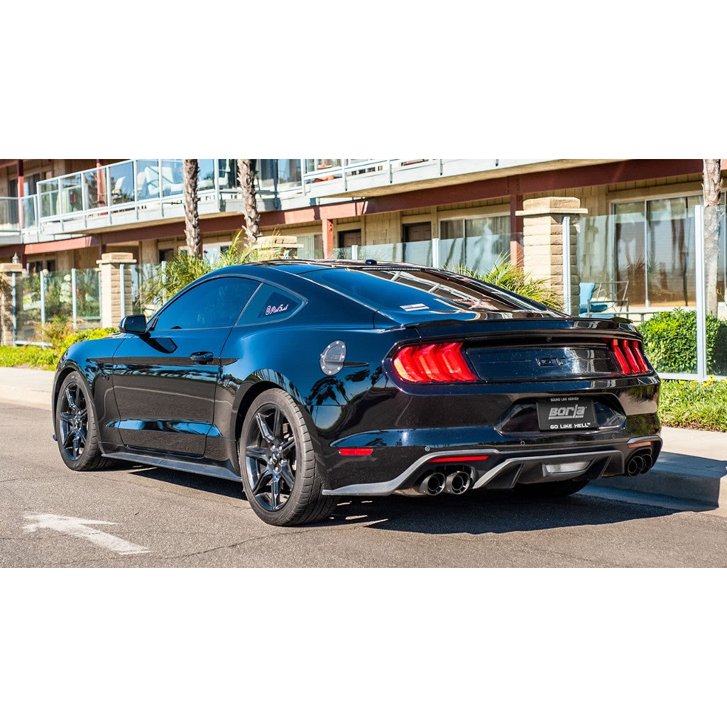 BORLA 140742CFBA Cat-Back "S-Type" 3.0" D RD AC 4" RD x 9.5" FORD MUSTANG GT 5.0L V8 AT / MT Photo-1