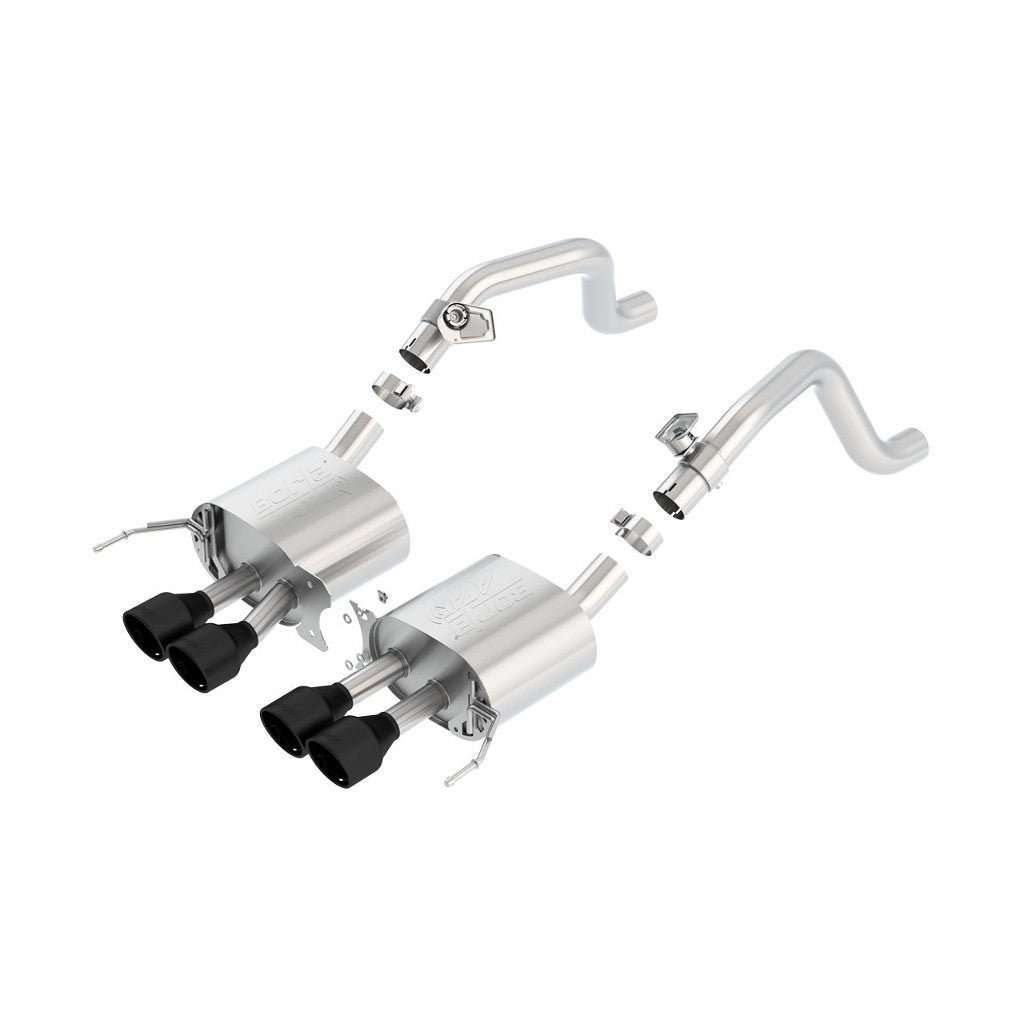 BORLA 11863CB Axle-Back "ATAK" 2.75, 2.25" D RD RL AC IC 4.25" RD x 6.13" CHEVROLET CORVETTE C7 C7 6.2L AT / MT Photo-0