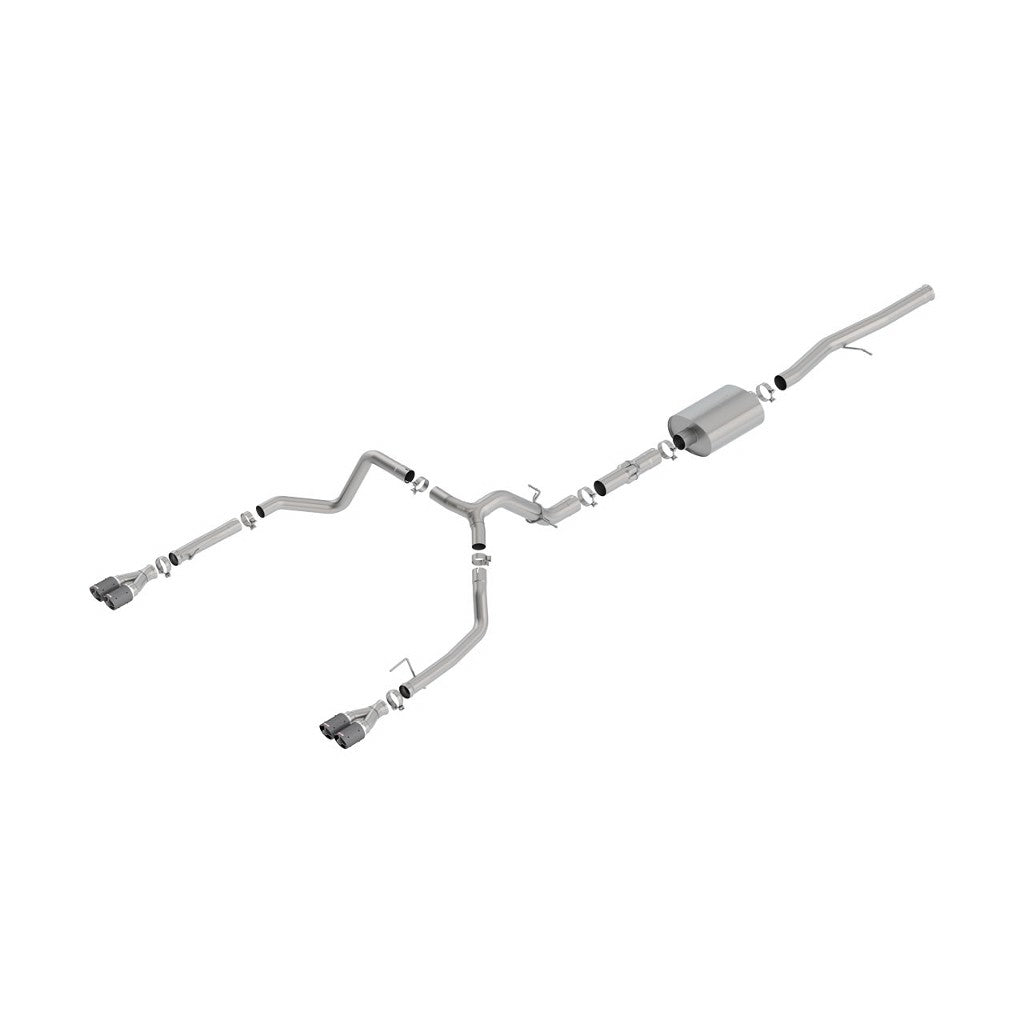 BORLA 140776CF Cat-Back "ATAK" 3.5", 2.75 D RD AC 3.5" RD x 5.62" CHEVROLET SILVERADO 1500 6.2L V8 AT Photo-0