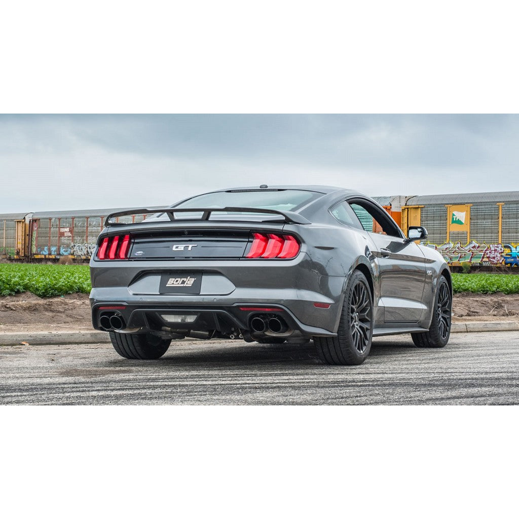 BORLA 11951BC Axle-Back "S-Type" 2.5" D RD RL AC 4" RD x 9.5" FORD MUSTANG GT 5.0L V8 AT / MT Photo-1