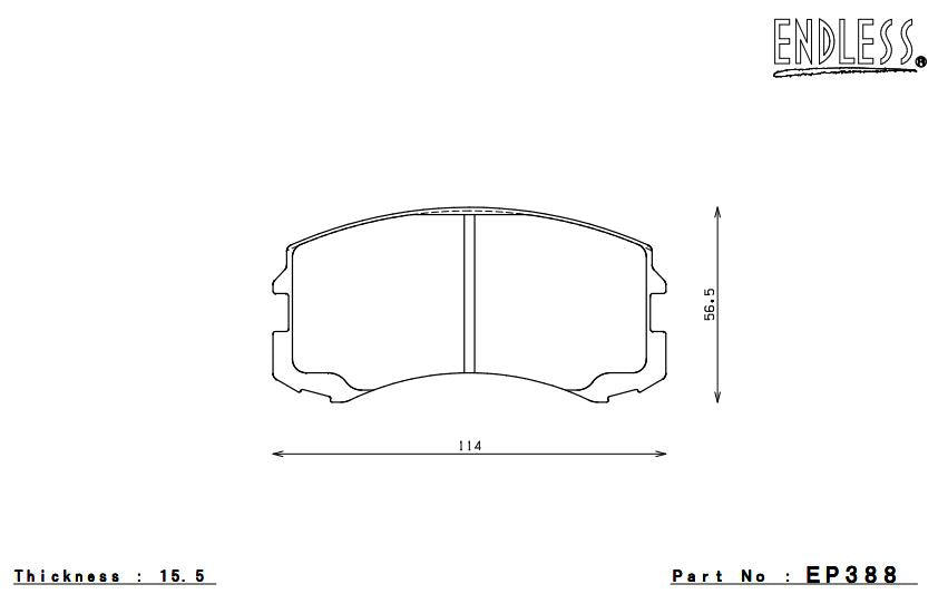 ENDLESS EP388SSY Front brake pads MITSUBISHI LANCER CS6A 2005/1 Photo-0