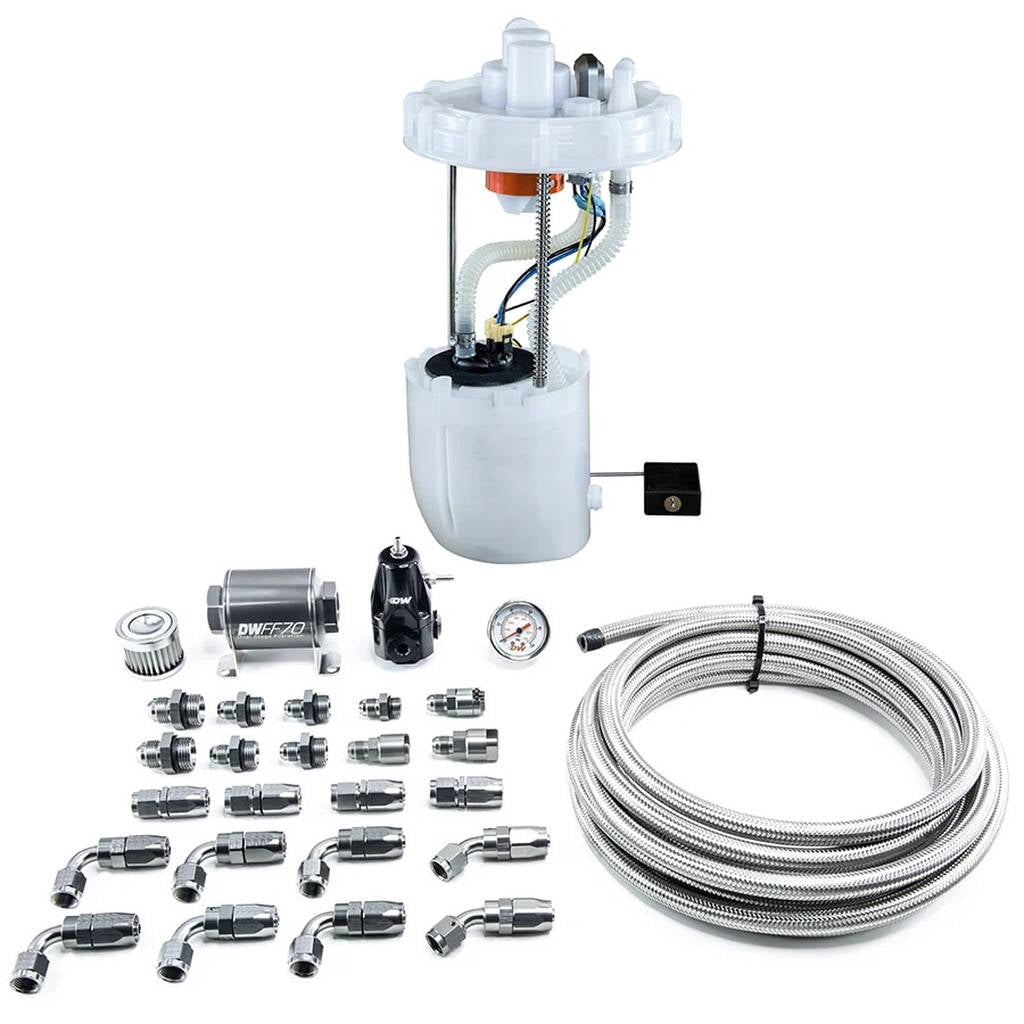 DEATSCHWERKS 9-401-607-7042 DW400 Pump Module + Return Kit SS CPE for 9th Gen 2012-15 HONDA Civic Si/ACURA ILX Photo-0