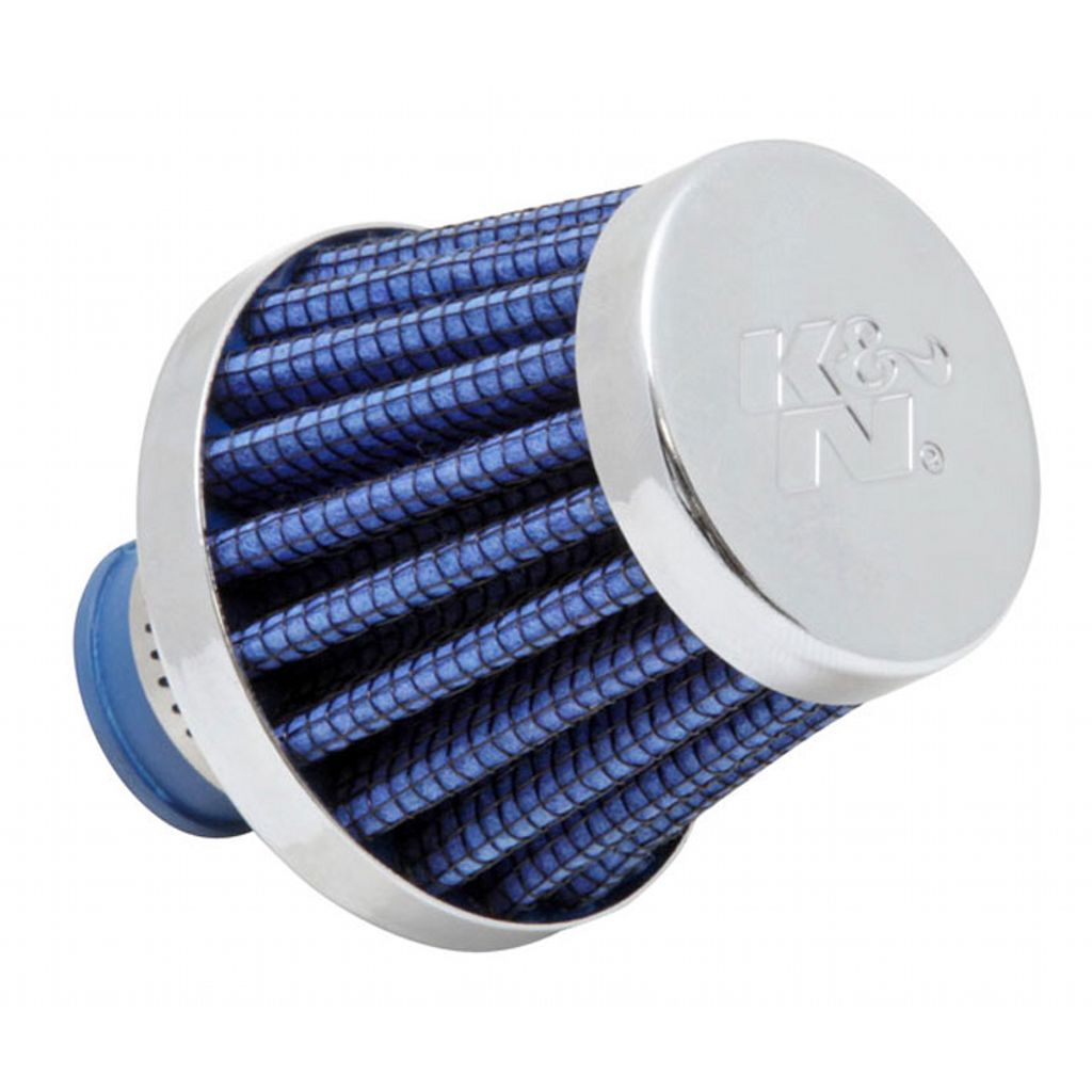 K&N 62-1600BL-L Vent Air Filter Multi Lingual 3/8"-1/2"ID FLG X 2"OD B X 1-3/4"H X 1.5" TP CR MULTI LANGUAGE Photo-0
