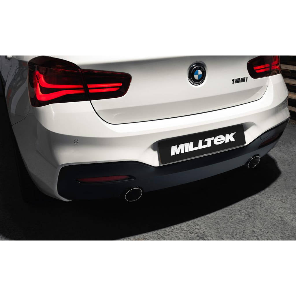 MILLTEK SSXBM1133 Rear Silencer(s) Twin 90mm GT90 BMW 1 Series 120i & 125i 3 & 5 Door Hatch (F20 & F21 B48 Engine Only) Photo-2