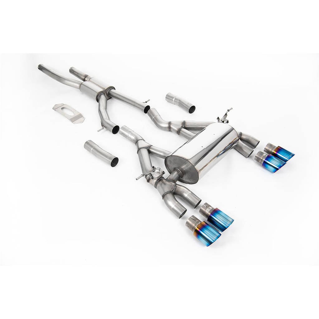 MILLTEK SSXBM1123 Cat-back Quad 90mm GT90 BMW 3 Series F80 M3 & M3 Competition Saloon (OPF/GPF Models Only) Photo-0