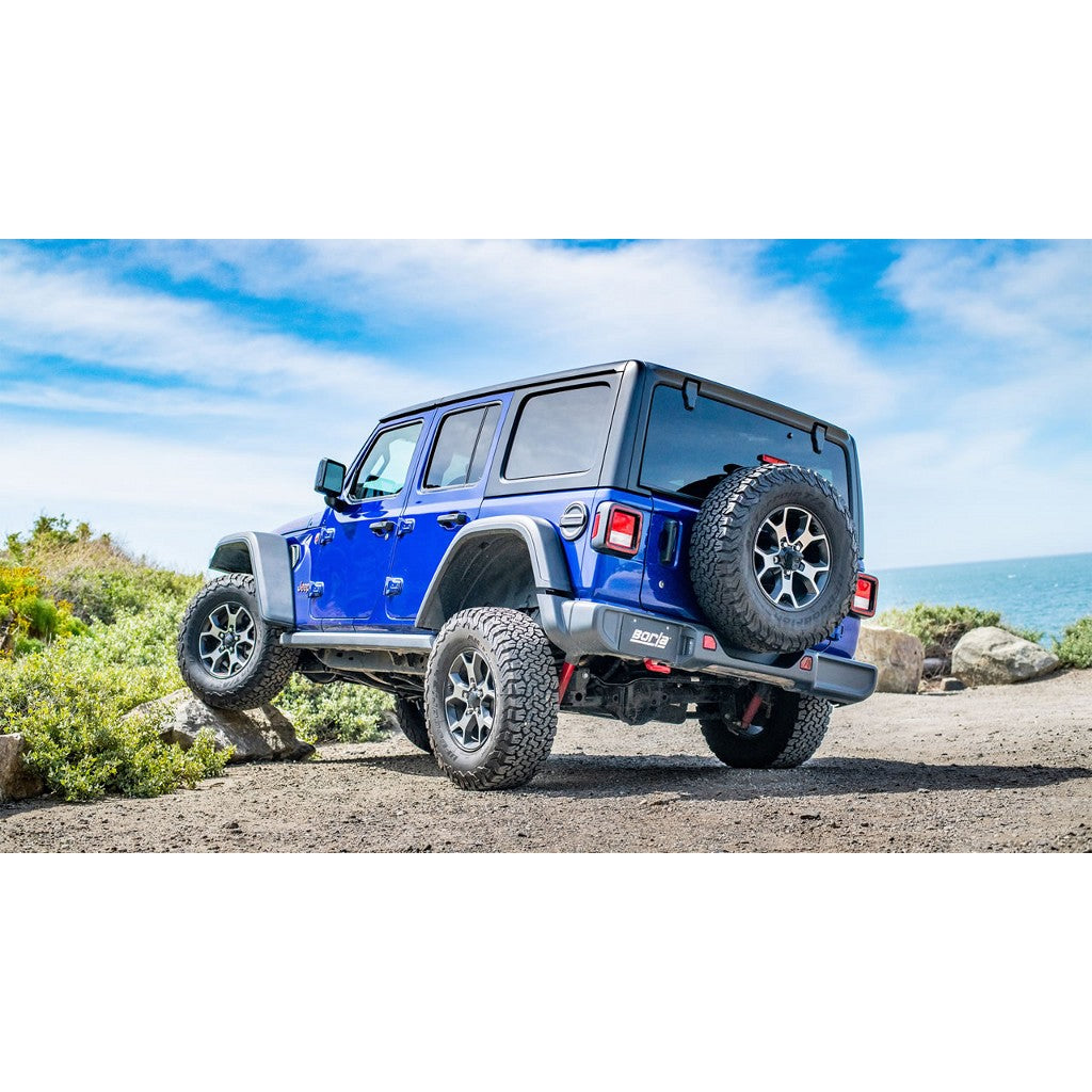 BORLA 140822 Exhaust System Cat-Back Touring, 2.75" (2.75" Turndown Tip) for JEEP Wrangler 2.0L (JLU) 2018- Photo-1