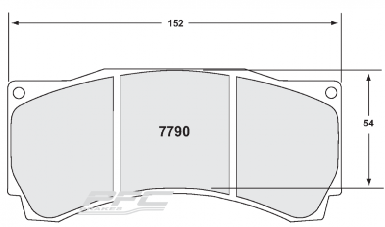 PFC 7790.10 Front Brake Pads for BMW M3 GT4 AP Racing CP9660 Caliper (Z-Rated Compound) Photo-0