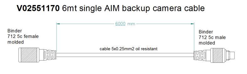 AIM V02551170 Single mirror camera patch cable MXS 1.2 Photo-1 