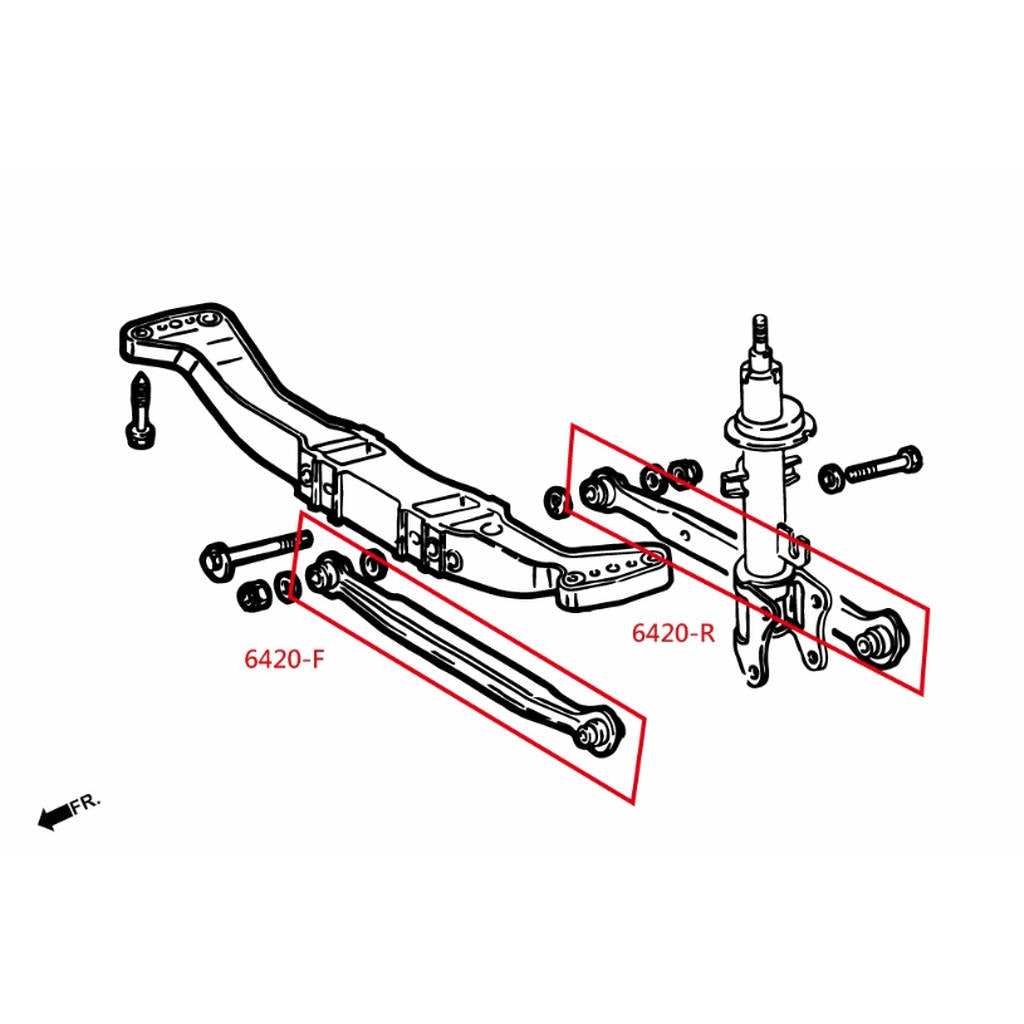 HARDRACE 6420-R REAR LATERAL REAR ARM (PILLOW BALL) - 2PCS/SET ALFA ROMEO 156 '97-07/147 '00-10/GT '03-10 Photo-6