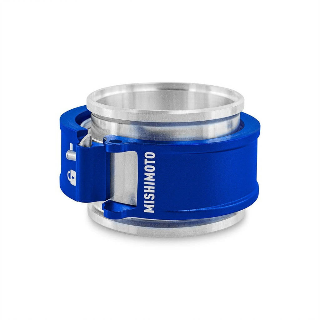 MISHIMOTO MMCLAMP-QD-25BL 2.5" Quick Release Clamp Assembly, Blue Photo-1