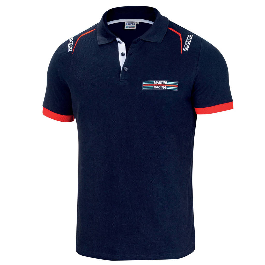 SPARCO 01276MRBM0XS Polo EMBROIDERIES MARTINI RACING, blue marine, size XS Photo-0