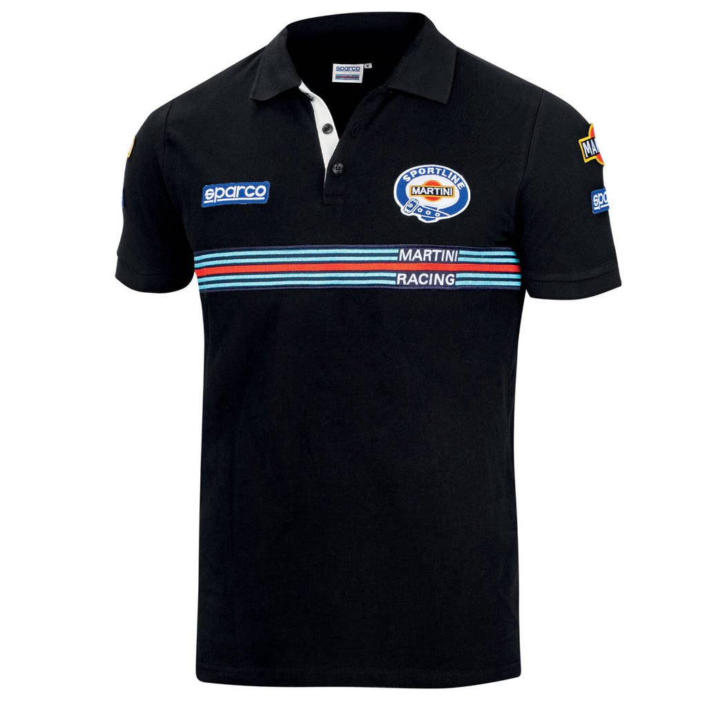 SPARCO 01275MRNR5XXL Polo REPLICA MARTINI RACING, black, size XXL Photo-0