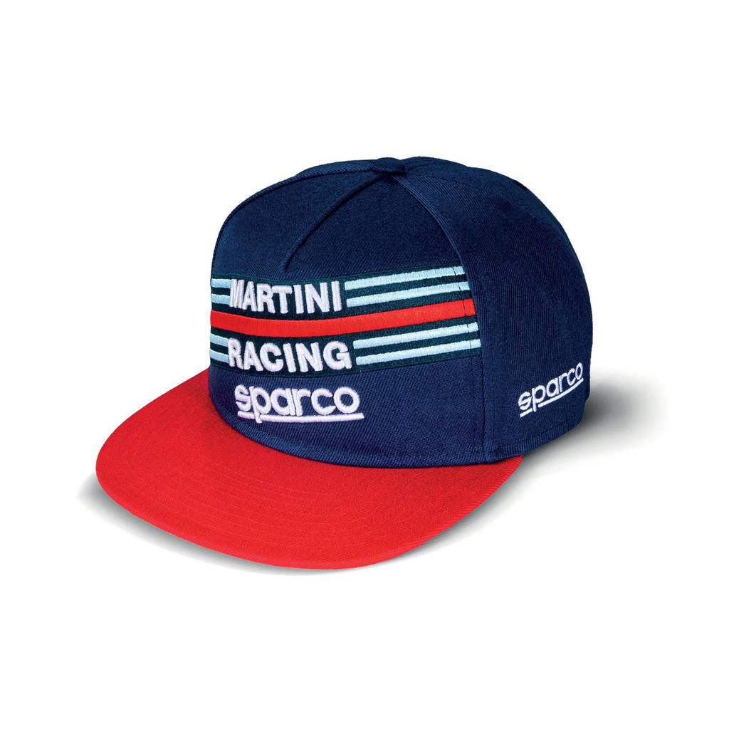 SPARCO 01283BM FLAT VISOR Cap MARTINI RACING, navy blue Photo-1