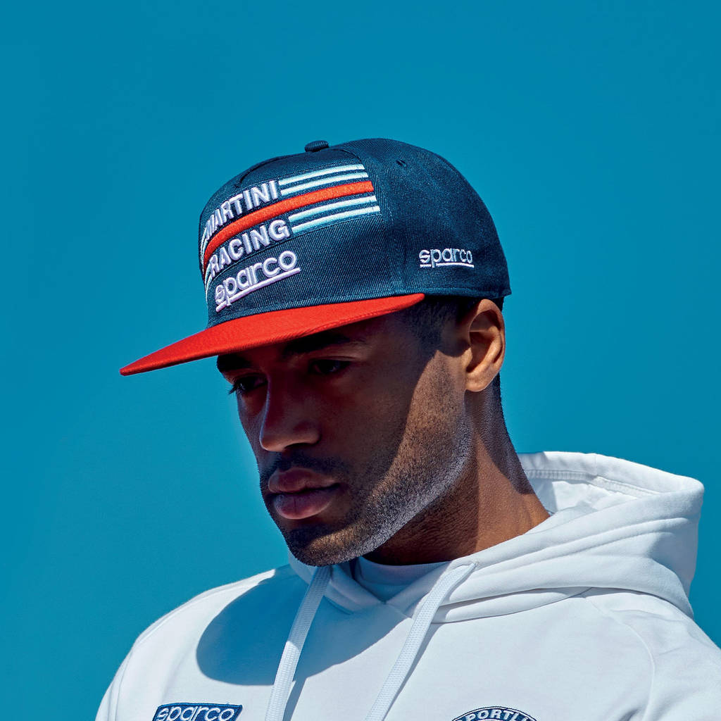 SPARCO 01283BM FLAT VISOR Cap MARTINI RACING, navy blue Photo-2