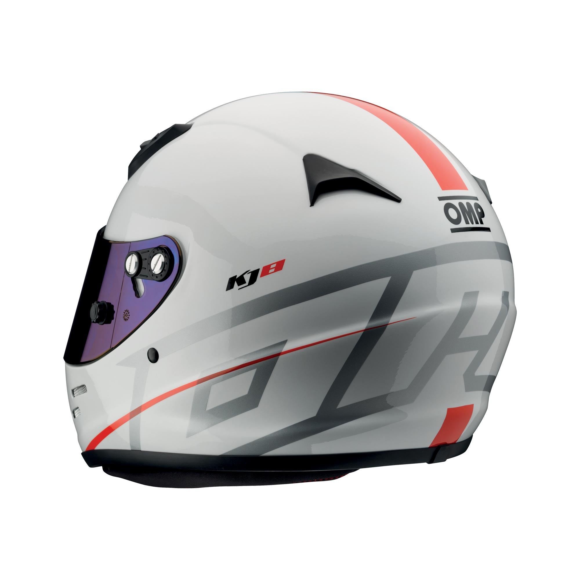 OMP SC0-0790-B01-020-S Full-Face Karting Helmet KJ8 Evo CMR, White (Iridium Visor), Size S Photo-1