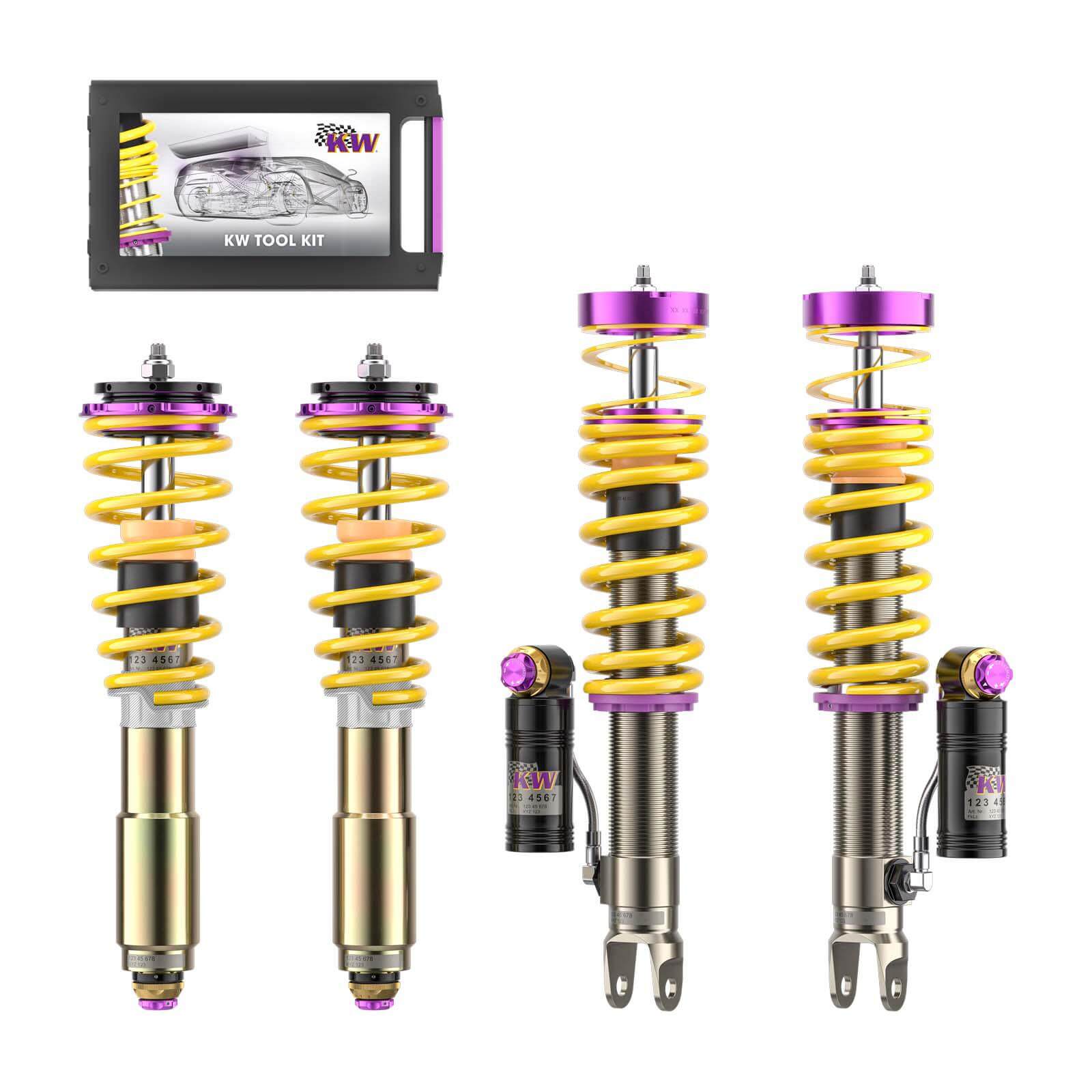 KW 3A771090 Coilover Kit INOX V4 PORSCHE 911: (992) with PASM Turbo, Turbo S; coupe; without + with original lift system Photo-0