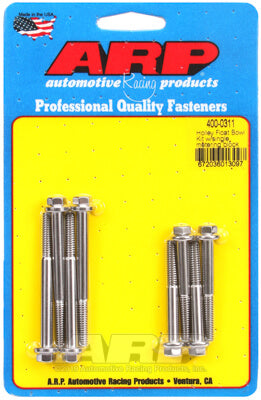 ARP 400-0311 Carburetor Float Bowl Bolt Kit for Holley w/single metering block Photo-0