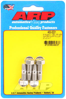 ARP 400-3201 Water Pump Pulley Stud Kit 5/16-24 X 1.250˝. ARP Stainless. polished. hex Photo-0