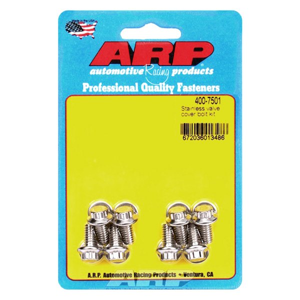 ARP 400-7501 Valve Cover Bolt Kit for Stamped steel covers. SS. 12pt Photo-0