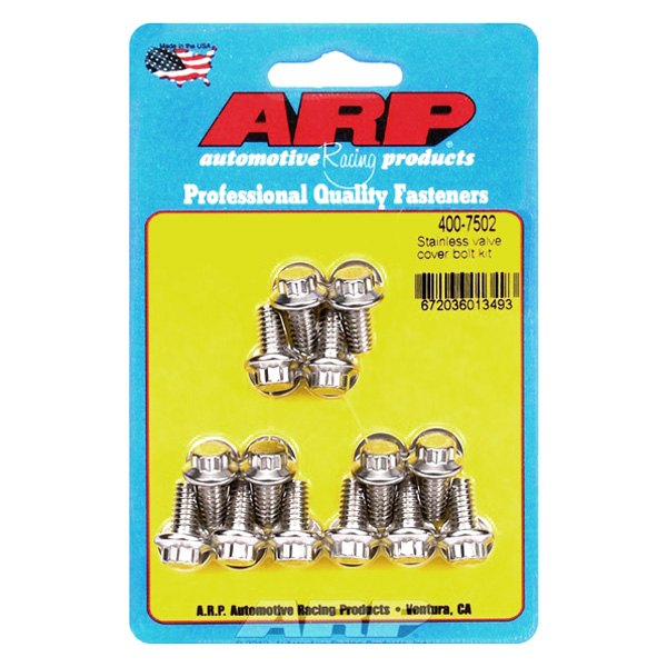 ARP 400-7502 Valve Cover Bolt Kit for Stamped steel covers. SS. 12pt Photo-0