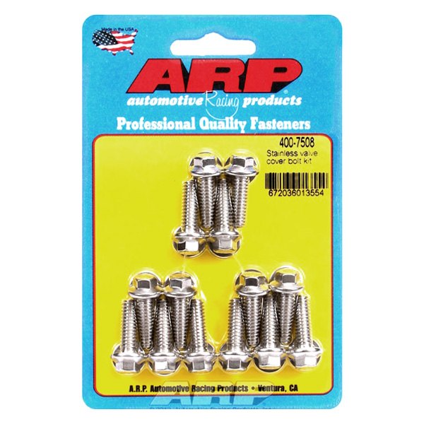 ARP 400-7508 Valve Cover Bolt Kit for Cast aluminum. SS. hex Photo-0