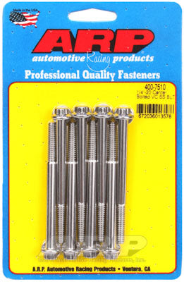 ARP 400-7510 Valve Cover Bolt Kit for Chevrolet 350. Stamped steel. center-bolted. SS. 12pt Photo-0