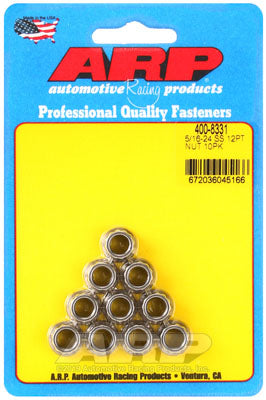 ARP 400-8331 Nut Kit 5/16-24 SS 12pt kit Photo-0