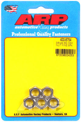ARP 400-8754 Nut Kit 3/8"-24 SS fine hex Photo-0