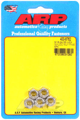 ARP 400-8762 Nut Kit 5/16"-24 SS fine nyloc hex Photo-0