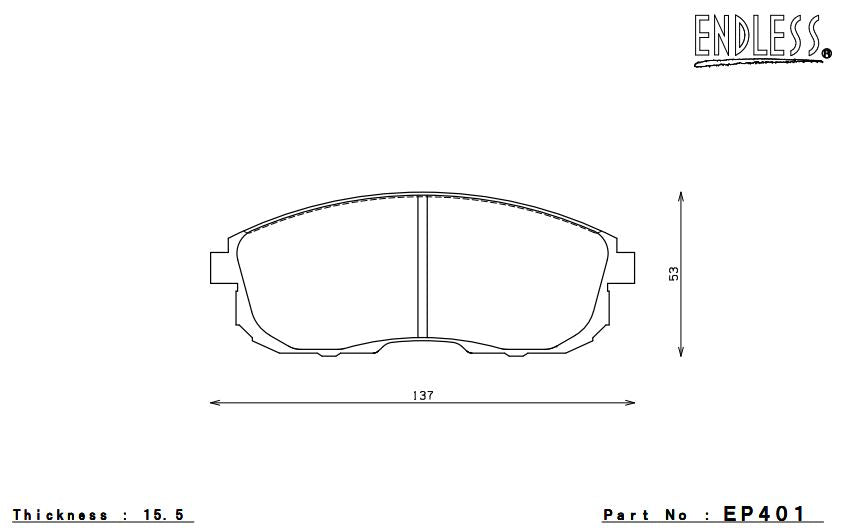 ENDLESS EP401MA45B Front brake pads NISSAN JUKE/CUBE/MAXIMA/SENTRA SE/SE-R/SUZUKI SX-4 Photo-0