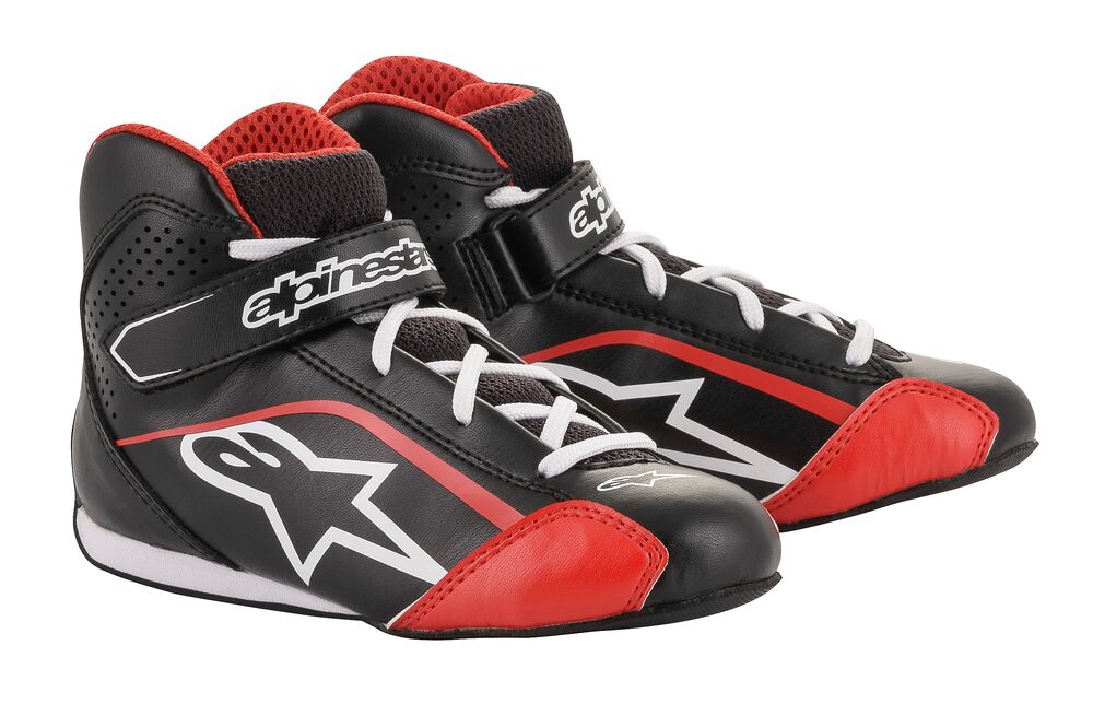 ALPINESTARS 2712518_123_12,5 Karting shoes, kids TECH 1-KS, black/white/red, Size 30 Photo-0