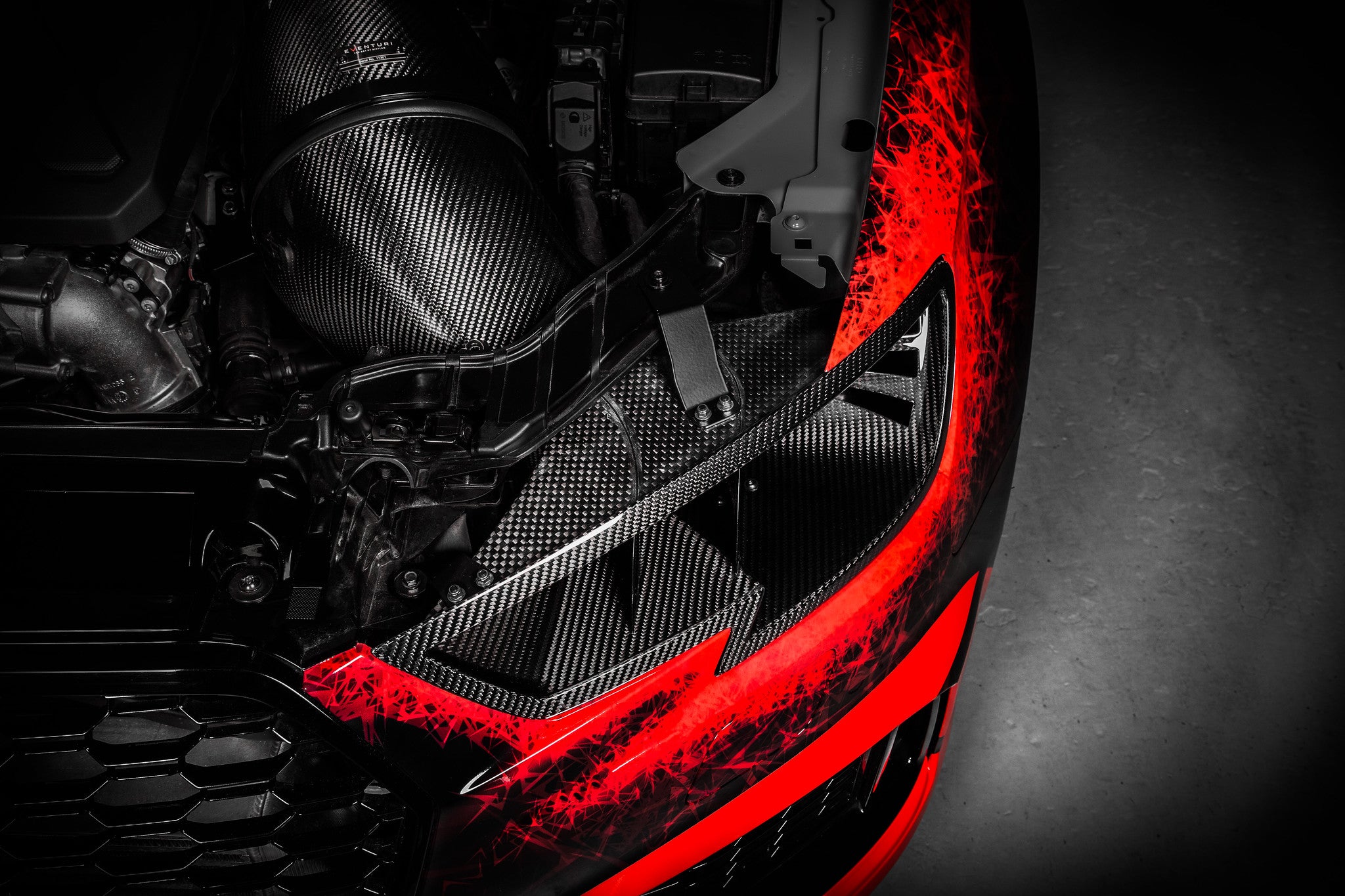 EVENTURI EVE-ST38V8S-CF-HDP Headlamp Race Ducts (Carbon) for AUDI RS3 Stage 3 Photo-3