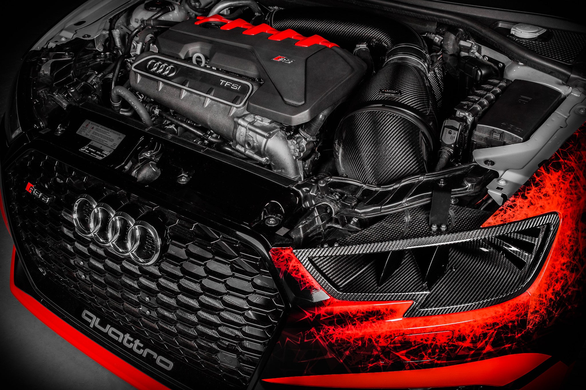 EVENTURI EVE-ST38V8S-CF-HDP Headlamp Race Ducts (Carbon) for AUDI RS3 Stage 3 Photo-4
