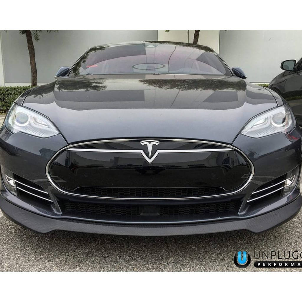 UNPLUGGED PERFORMANCE UP-MS-101-1.1 Front Spoiler and Diffuser System, Urethane Unpainted for TESLA Model S Pre-2016.5 Photo-3