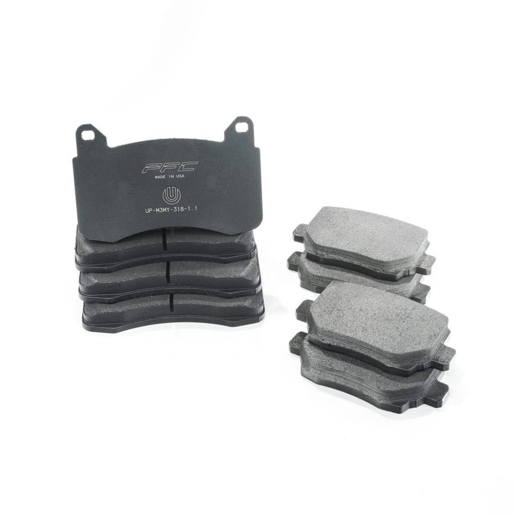 UNPLUGGED PERFORMANCE UP-M3MY-318-3.1 Front Brake Pad Set Competition and Racing Spec for TESLA Model 3 / Model Y Photo-1