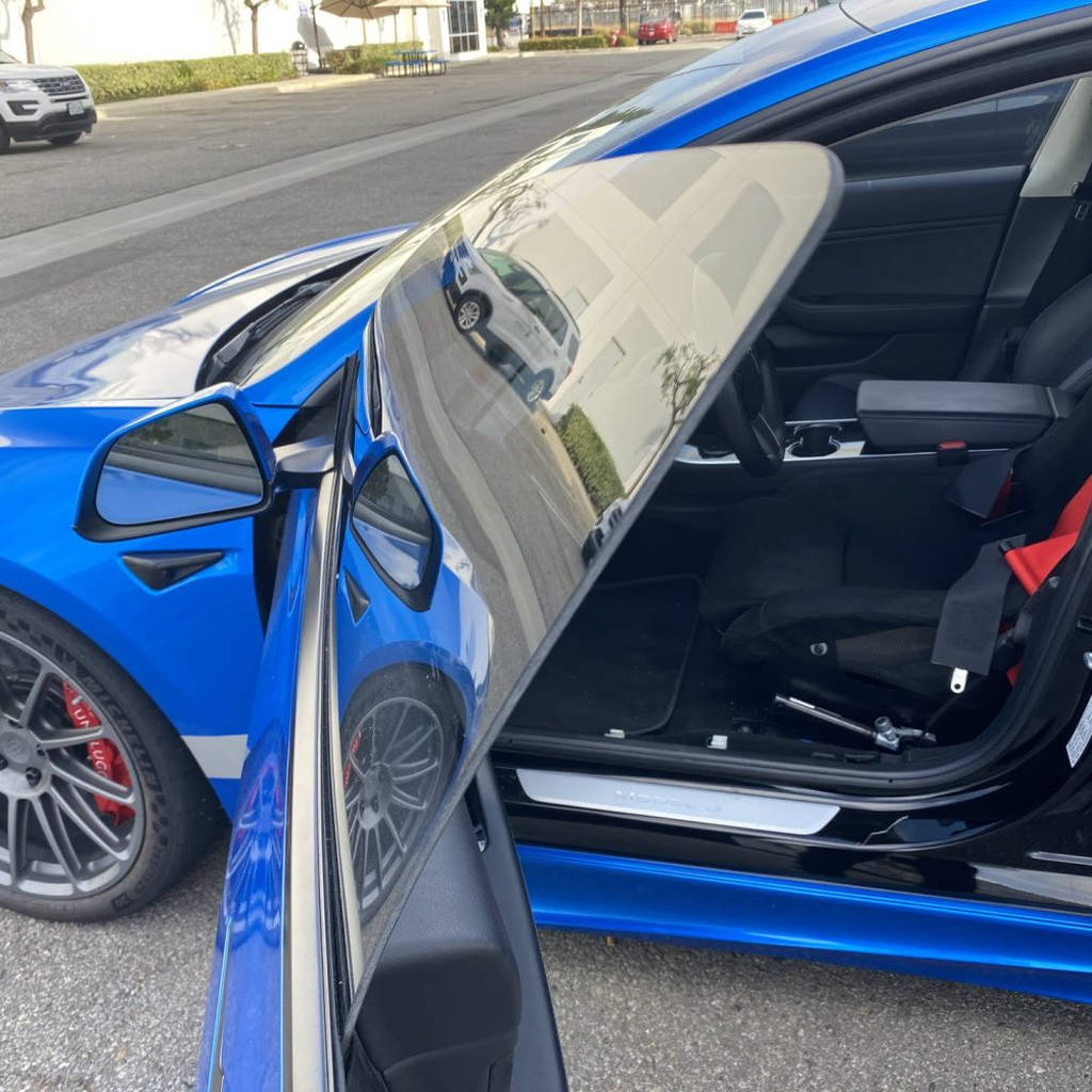 UNPLUGGED PERFORMANCE UP-M3-347-1.1 Front Windshield, Lexan (18.5lbs, 20lbs savings) for TESLA Model 3 Photo-1