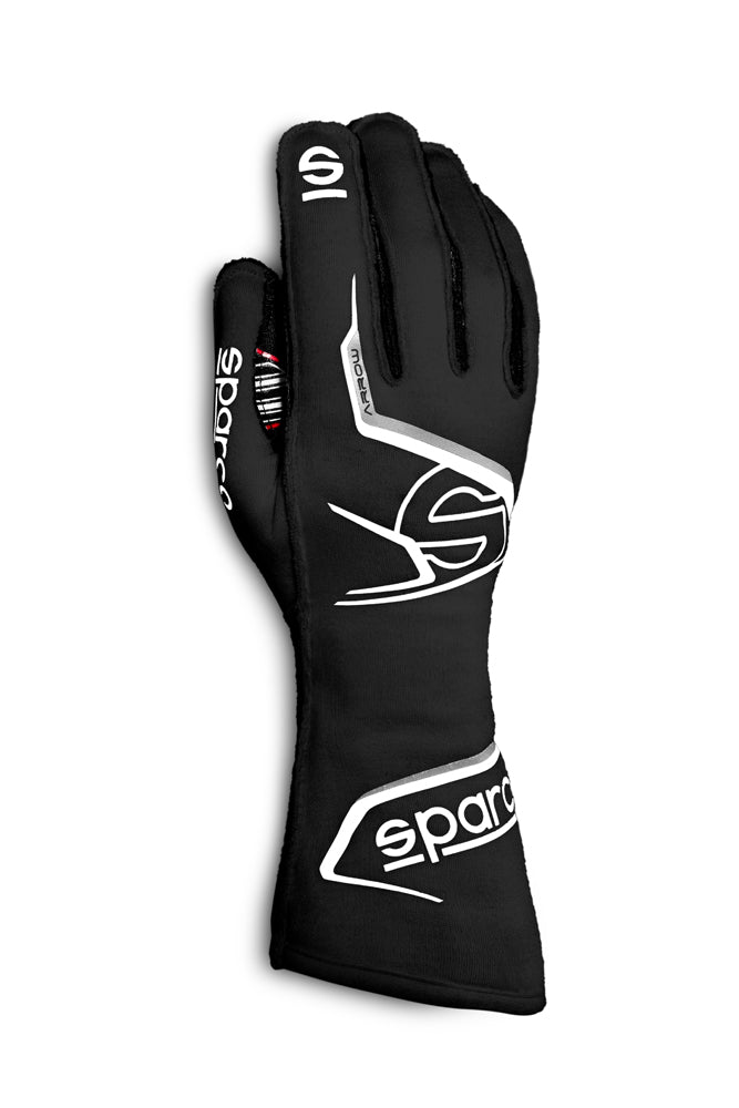 SPARCO 00131408NRBI ARROW Racing gloves, FIA 8856-2018, black/white, size 8 Photo-0