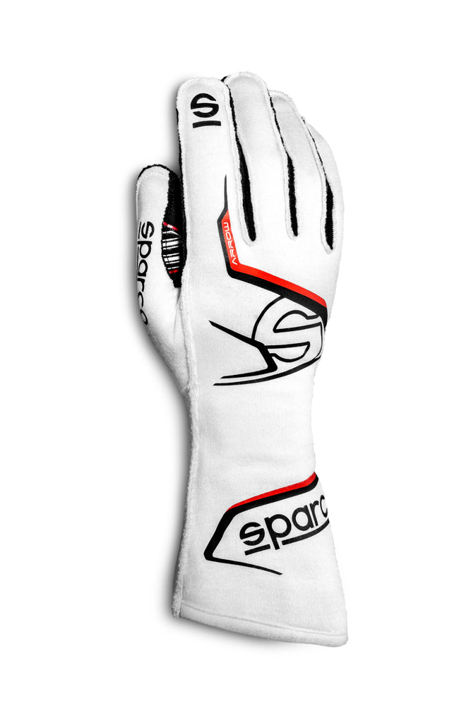 SPARCO 00131411BINR ARROW Racing gloves, FIA 8856-2018, white/black, size 11 Photo-0