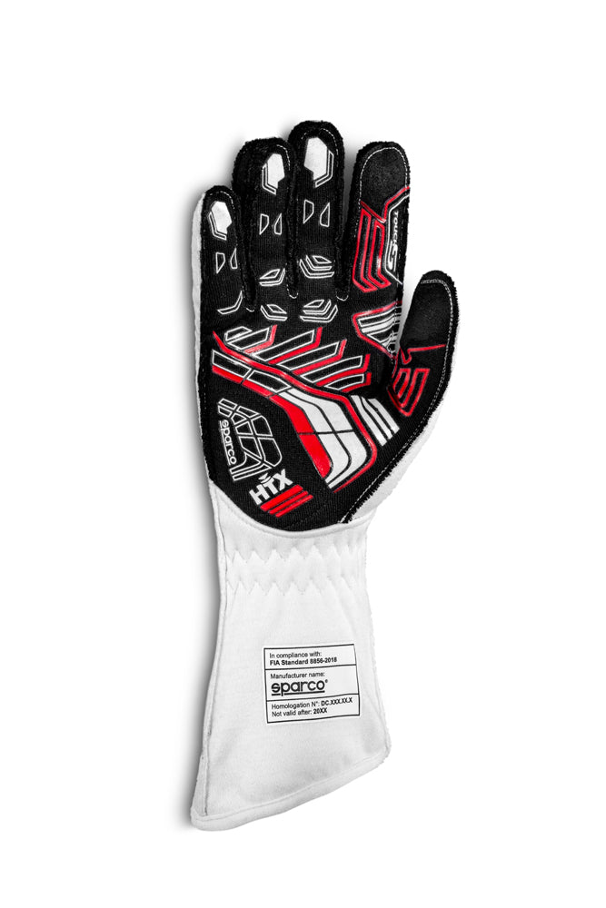 SPARCO 00131408BINR ARROW Racing gloves, FIA 8856-2018, white/black, size 8 Photo-1