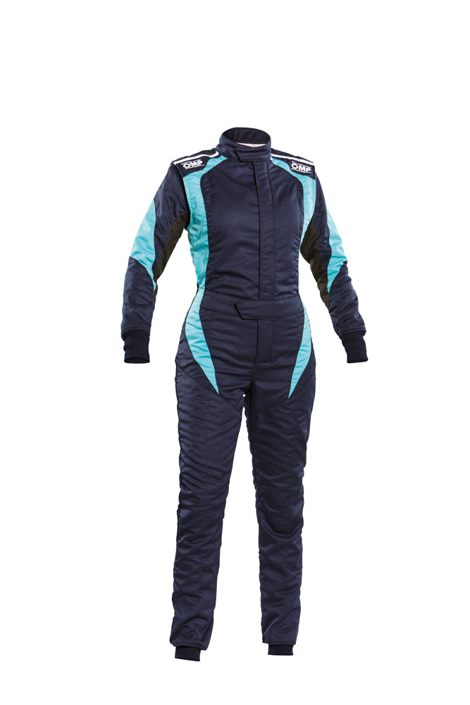 OMP IA0-1854-B02-248-46 (IA01854EW24846) FIRST ELLE Racing suit, FIA 8856-2018, blue/tiffany, size 46 Photo-0 
