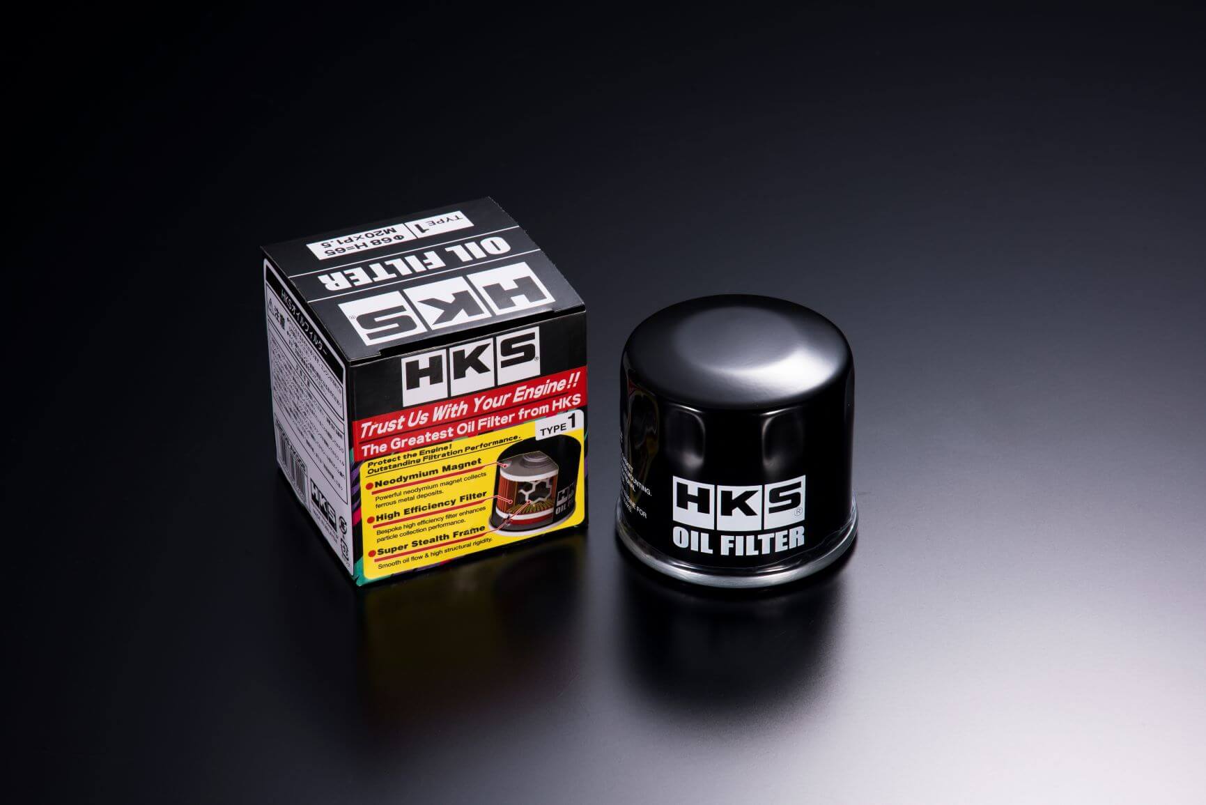 HKS 52009-AK005 Oil Filter d-68 mm, h-65 mm, M20x1.5 Photo-0 