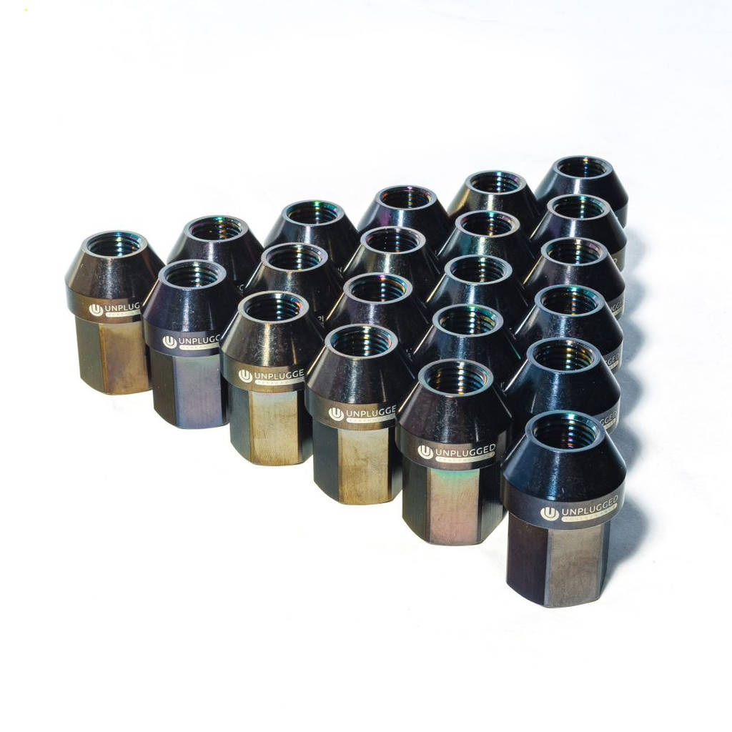 UNPLUGGED PERFORMANCE UP-MU-001-4.1 Lug Nut Set, Titanium 64 Grade, Burnt Ti Finish, Short Length for TESLA Model 3 Photo-9