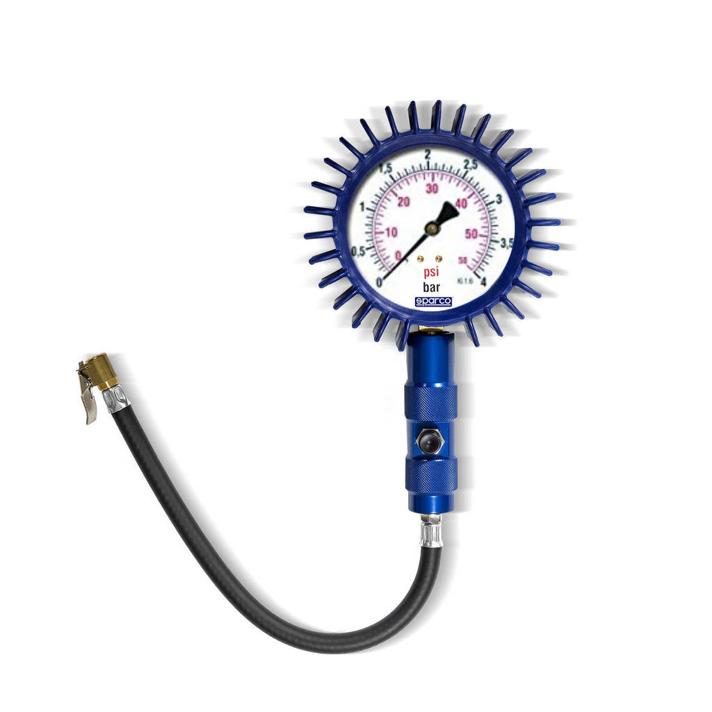 SPARCO 29410100A Tyre Pressure Gauge, 0-4 bar, 100 mm Photo-1
