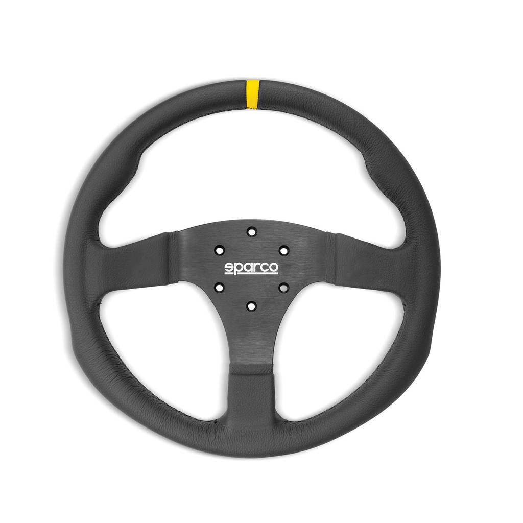 SPARCO 015R330CLO Steering wheel R330, leather, black, diam. 330 mm, flat Photo-0