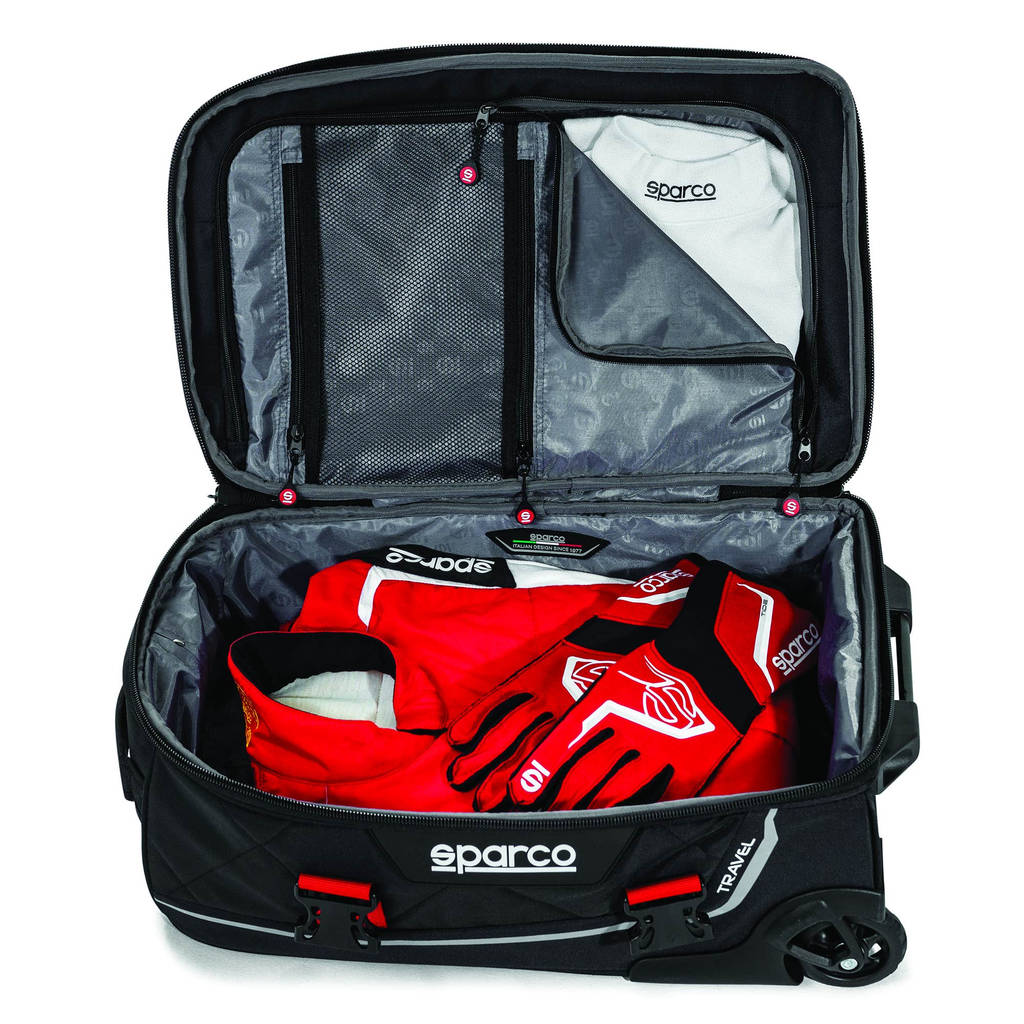 SPARCO 016438MRRS Travel bag, MARTINI RACING TRAVEL, black/red Photo-1