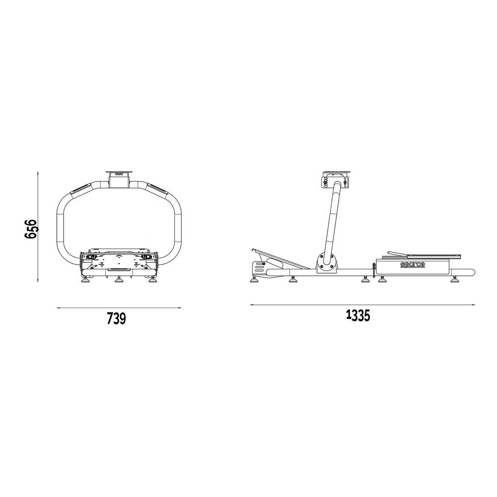 SPARCO 081988NRRS SIM-RACING Chassis for GT/RALLY driving position EVOLVE 3.0 Photo-2