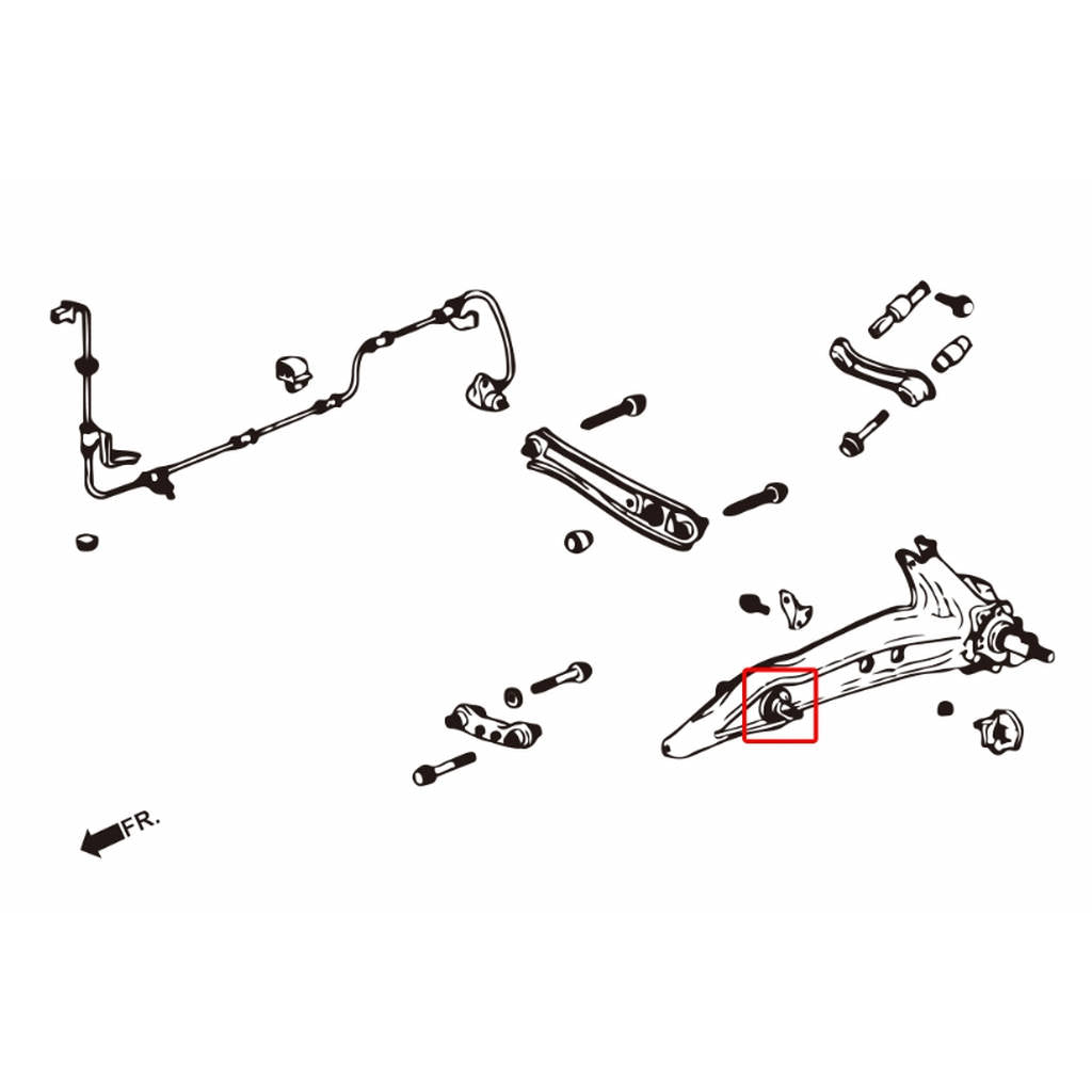 HARDRACE 6126 HONDA CR-V RD1 REAR TRAILING ARM BUSHINGS (HARDEN RUBBER) 2PCS/SET Photo-1