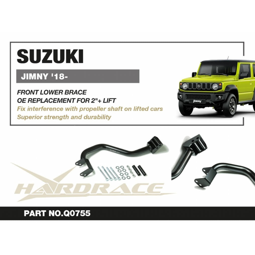 HARDRACE Q0755 SUZUKI JIMNY '18- AT FRONT LOWER BRACE - 1PCS/SET OE REPLACEMENT FOR 2+ INCHES LIFTED VEHICLES Photo-1