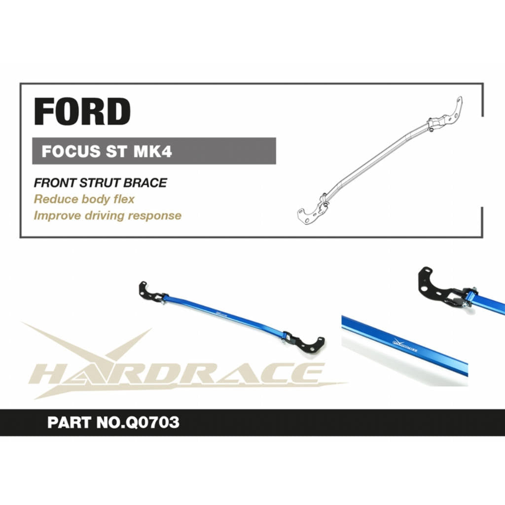 HARDRACE Q0703 FORD FOCUS MK4 ST '19- FRONT STRUT BRACE - 1PCS/SET Photo-2