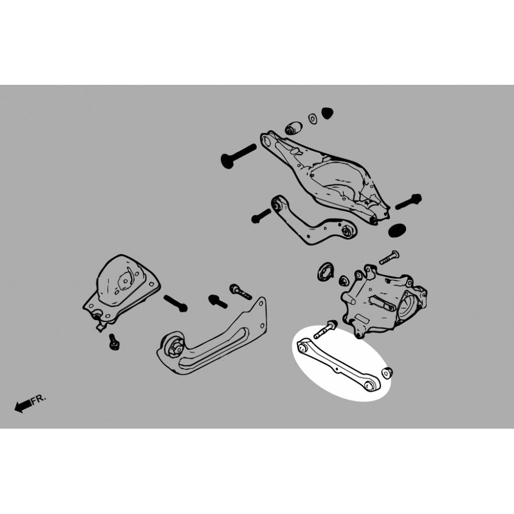 HARDRACE Q0686 VOLVO XC40 '18-/ LYNK&CO 01 '17- REAR TOE KIT (HARDEN RUBBER) - 2PCS/SET Photo-6